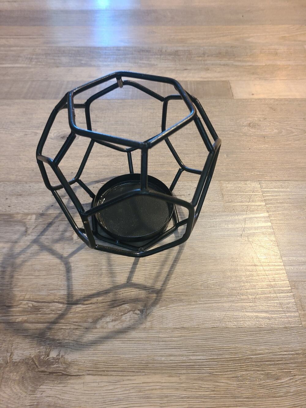 Unknown brand black geometric candle holder